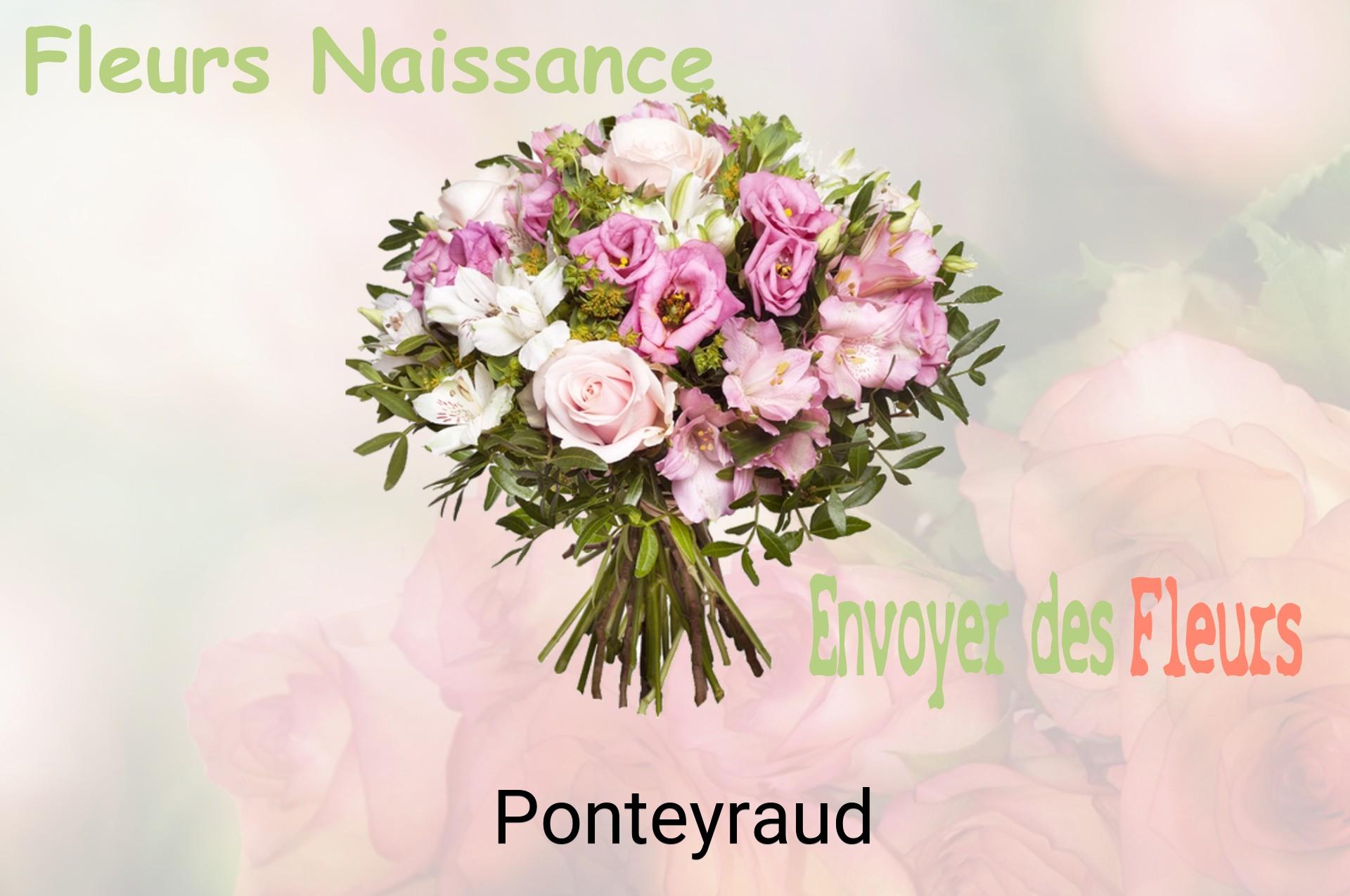Bouquet de fleurs de naissance livré à Ponteyraud